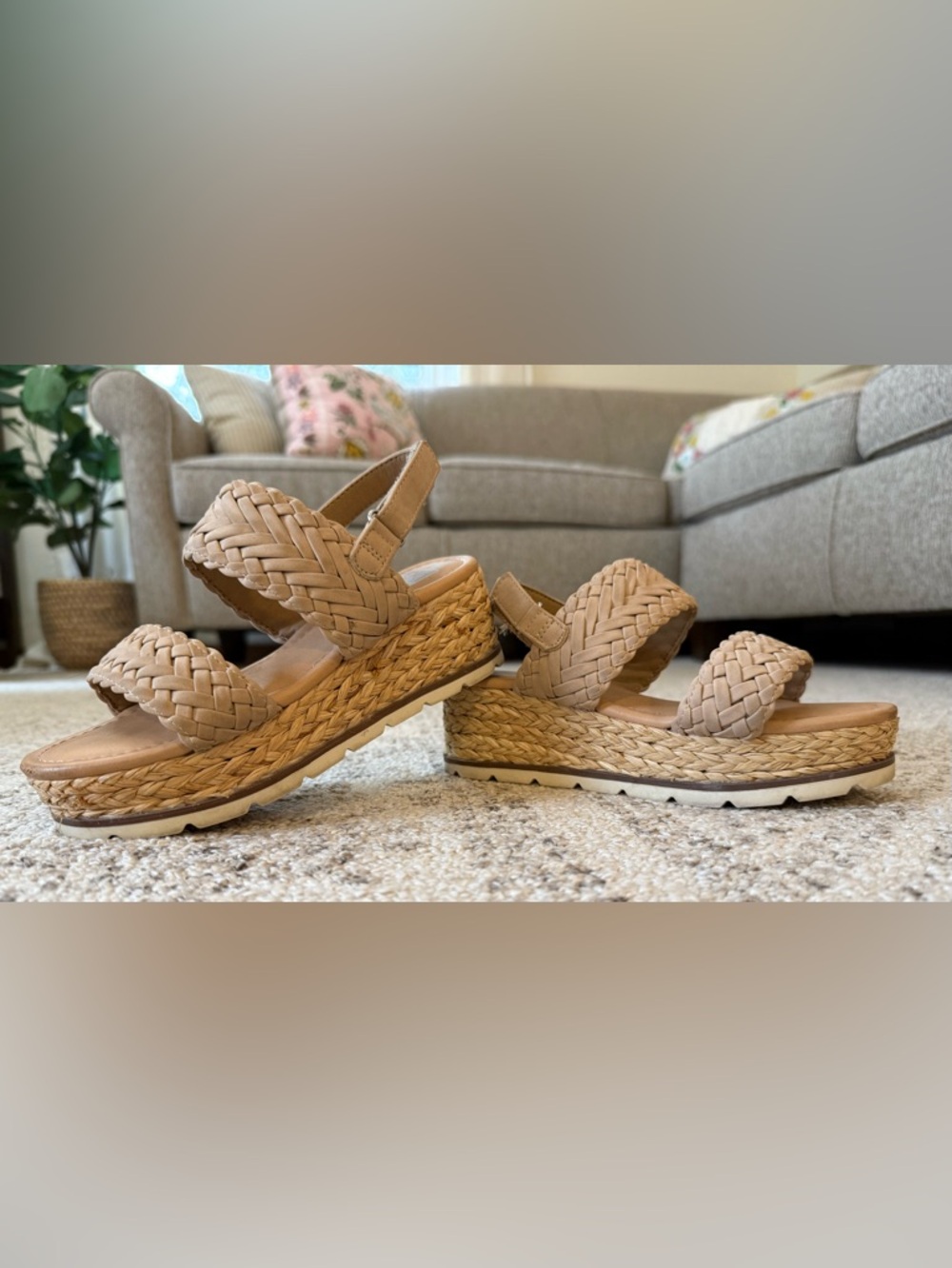 Dolce Vita Girls Sandals Sz 1 Platform Tan